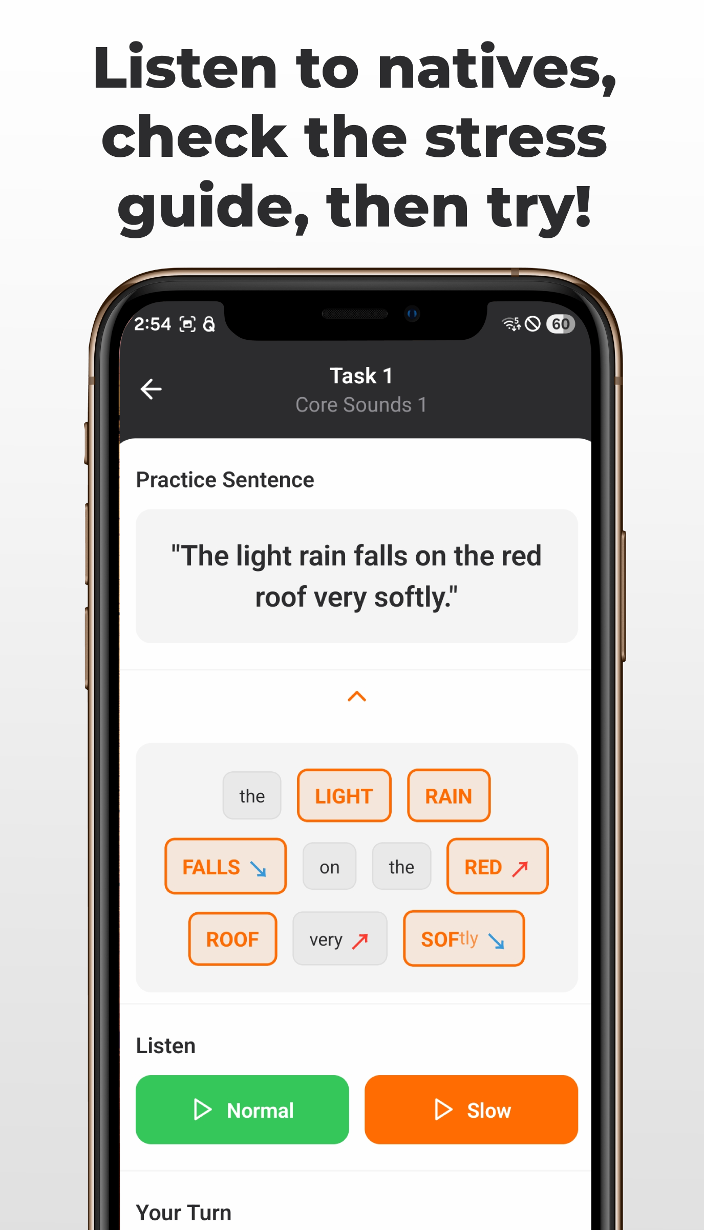 soundperfect Practice Screen